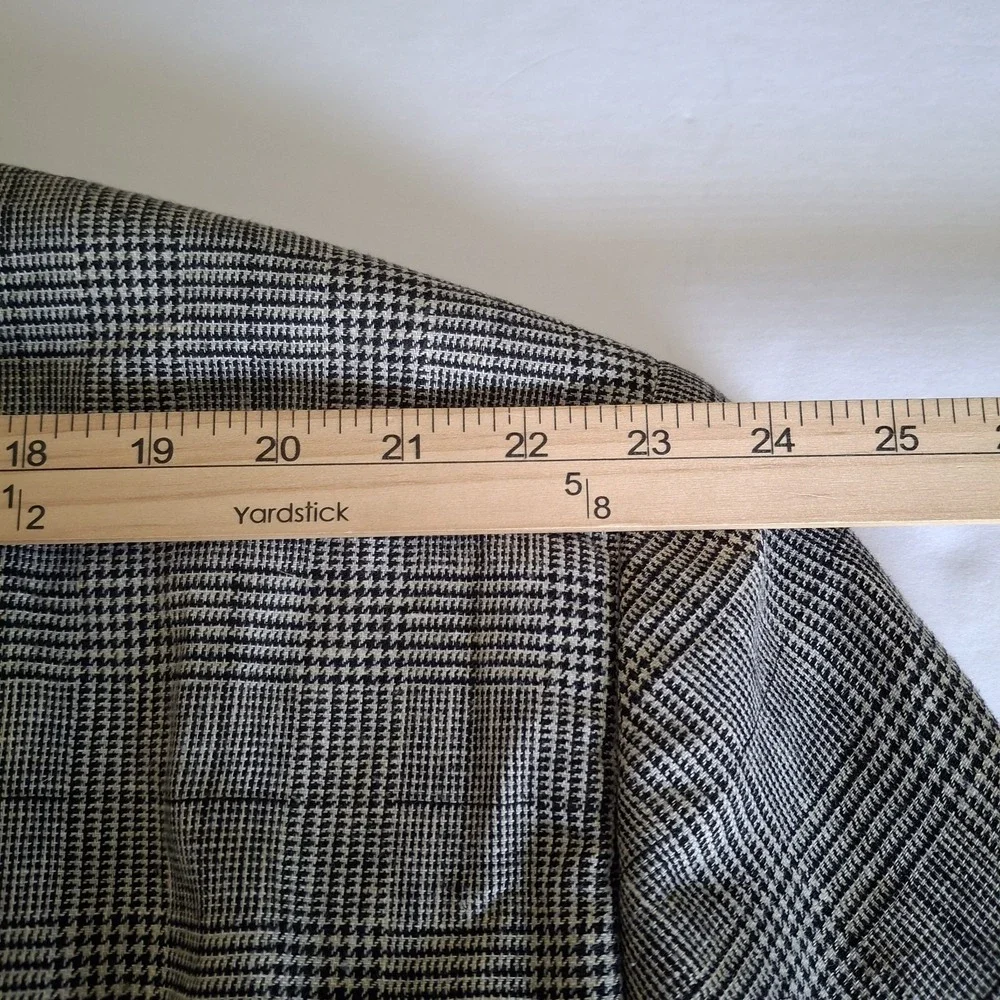 Oak Hill Men Blazer Jacket 3XL 54 56 Glen Plaid Houndstooth Linen Blend Coat